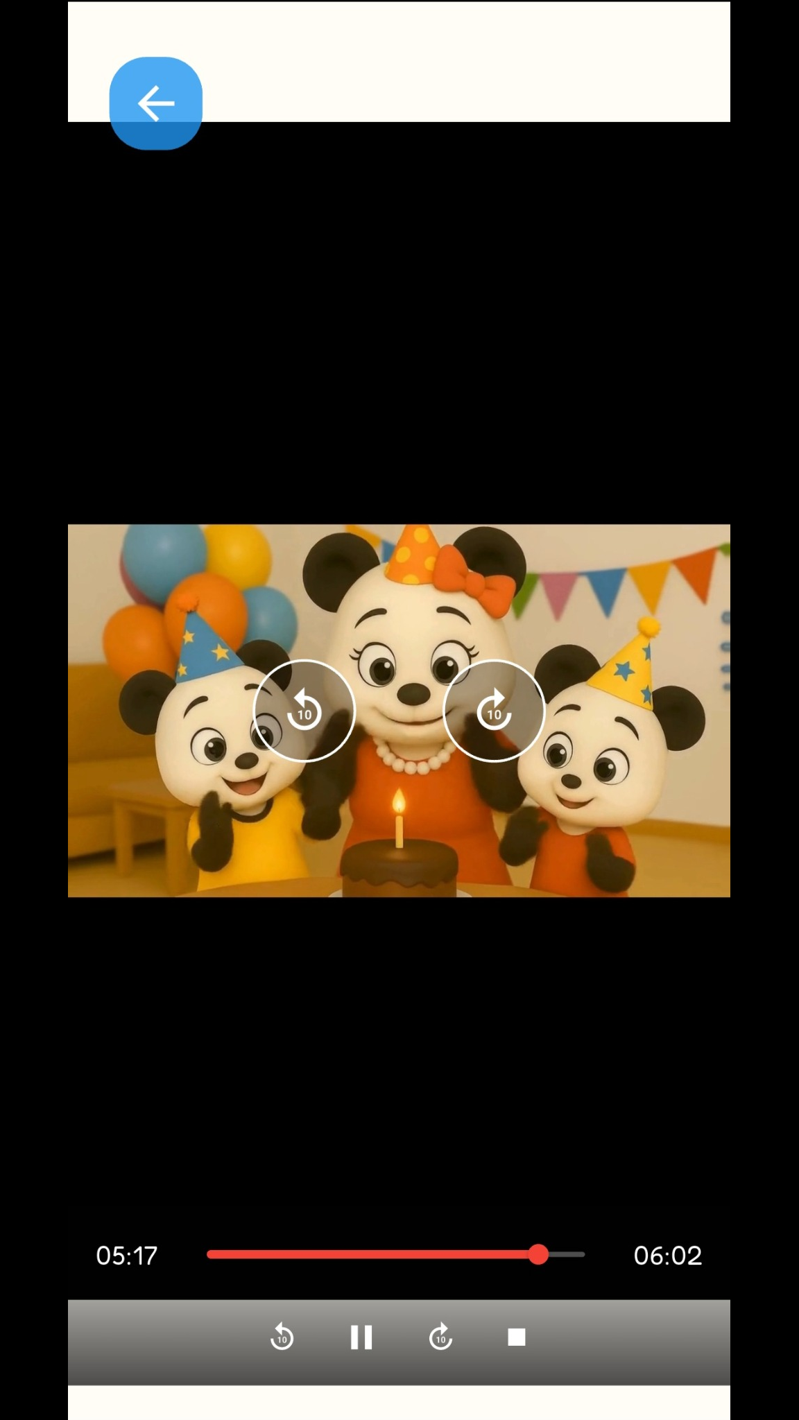 Vidéo éducative – anniversaire panda