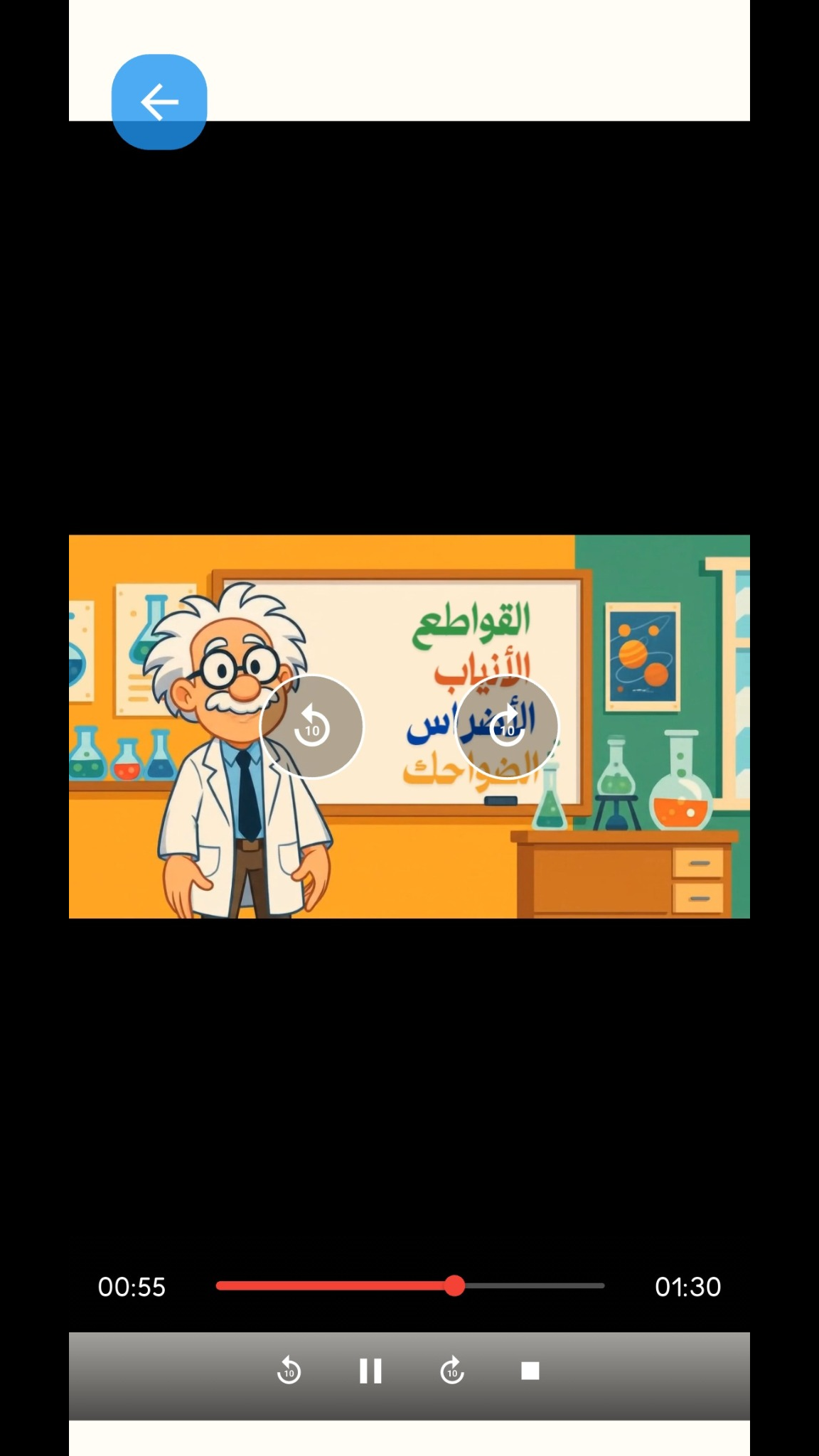 Vidéo éducative – le professeur de sciences